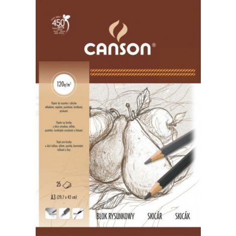 Blok rysunkowy Canson A3/25/120g